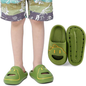Kids Slide Sandals Thickened Sole Ergonomic Slippers for Outdoor-Green
