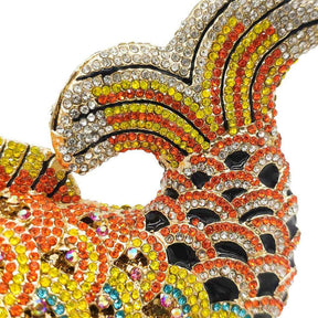 Mini Women Fish Evening Bags Crystal Clutch Purse Rhinestone Handbags with Chain-15