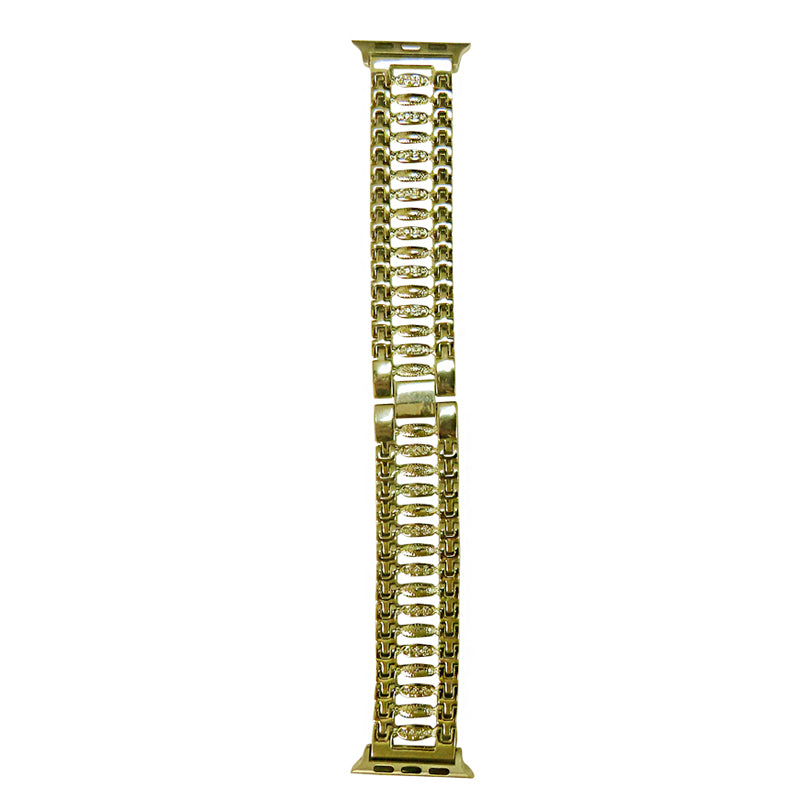 TGD Stainless Steel Watch Band Adjustable Wristbands for Apple IWatch Series SE/1/2/3/4/5/6 For Women-Gold
