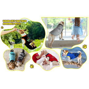 8Pcs Dog Summer Vest Lightweight Pet Clothes for Walking Running