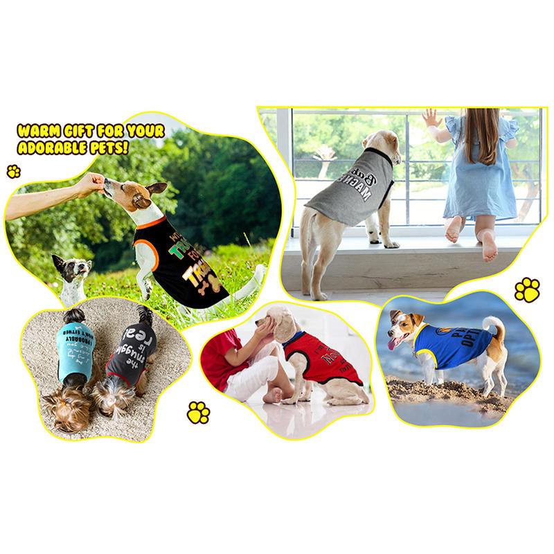 8Pcs Dog Summer Vest Lightweight Pet Clothes for Walking Running