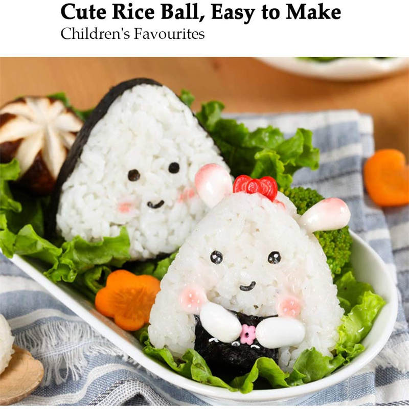 2 Pcs Rice Ball Mold Triangle Sushi Mold for Bento or Japanese Boxed Meal