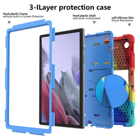 Samsung Tablet Case For Galaxy Tab A8 10.5inch 2021 (SM-X200/SM-X205/SM-X207)-GoldRose-RainbowBlue
