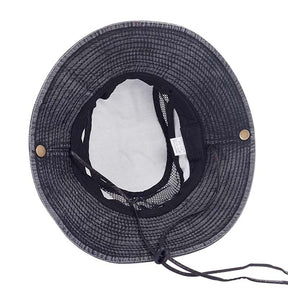 Sun Hat Wide Brim Fisherman Hat Safari Boonie Hat-Black