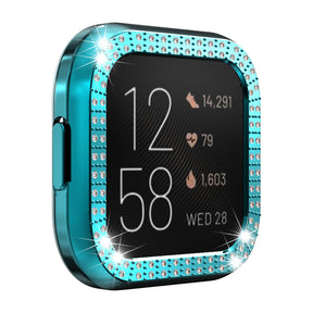 Hard PC Double Diamond Frame Protective Case For Fitbit Versa 2 - Indigo