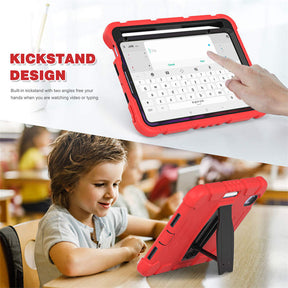 KingKong iPad Case For iPad Mini 6 Three-Layer Hybrid Protective Case With Holder-Red