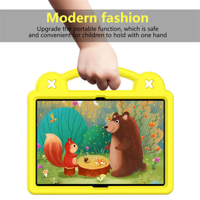 Strawberry Tablet Case with Handle Shoulder Strap for Huawei MediaPad T5 10.1 inch Tab P10-Yellow