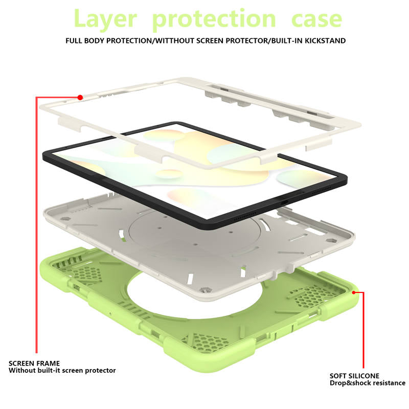 iPad Case For iPad Air 5 with 360¡ãSwivel Stand-Matcha Green