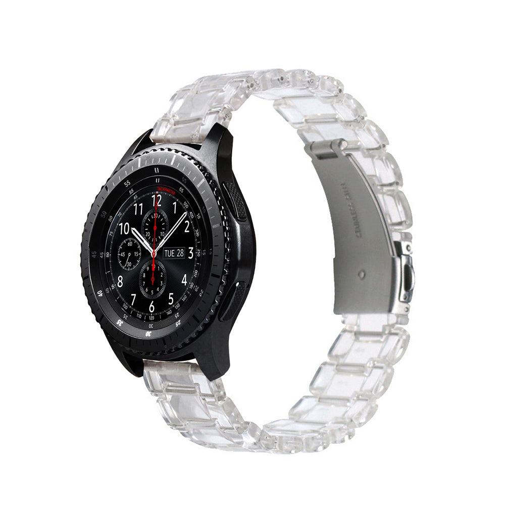 Fashion Transparent Resin Watch Band For Samsung Galaxy Watch 42/46mm Gear S3 Frontier/Classic(Transparent)