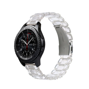 Fashion Transparent Resin Watch Band For Samsung Galaxy Watch 42/46mm Gear S3 Frontier/Classic(Transparent)