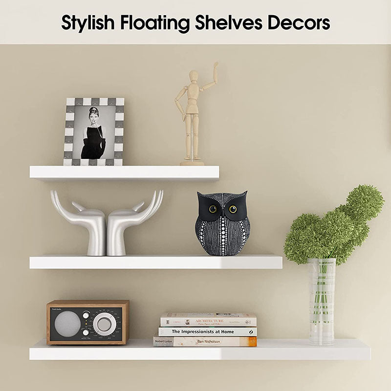 Owl Statue for Home Decor Accents Living Room Office Bedroom Kitchen Laundry House Apartment Dorm Bar -Black