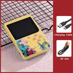 3.0inch Screen Retro Handheld Game Console 500 Classic FC Games Support to TV Output-Yellow