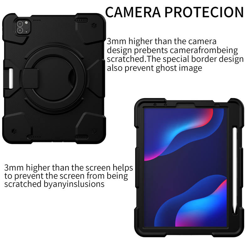 iPad Case For iPad Pro 11/Air 4 with 360¡ãSwivel Stand-Black