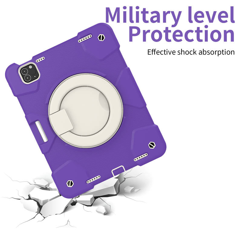 iPad Case For iPad Air 5 with 360¡ãSwivel Stand-Catharanthus Roseus