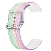 Semi Frosted Watch Strap Transparent Rainbow for Samsung Huawei Watch-09