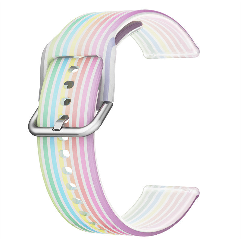 Semi Frosted Watch Strap Transparent Rainbow for Samsung Huawei Watch-09