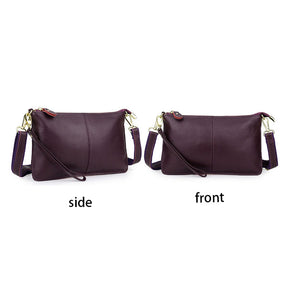 Leather Clutch Small Envelope Crossbody Bags for Women-Purple