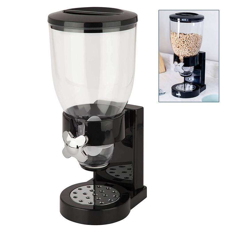 Dry Food Cereal Control Convenient Storage Single Control Black