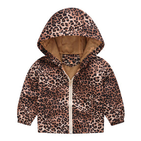 Boys Girls Cartoon Print Zip Lightweight Jacket Hooded Coats Casual Windbreaker-18