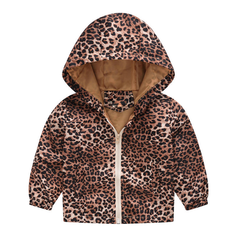Boys Girls Cartoon Print Zip Lightweight Jacket Hooded Coats Casual Windbreaker-18