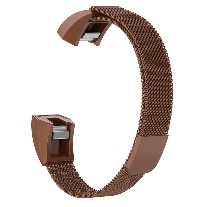 Magnetic Milanese Stainless Steel Strap  For Fitbit Alta/Alta HR Fashion Accessorie-Coffee