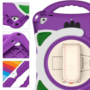 CatA iPad Silicone Case For iPad 10.2 Air10.5 Pro10.5 Built-in Handle Stand With a Strap-Purple