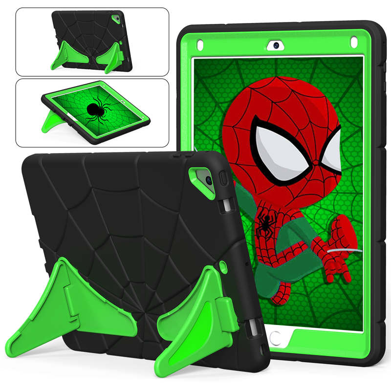 Spiderman iPad Case with Pencil Holder Stand for iPad 11inch 2021/2020/2018 iPad air4 10.9 2020-BlackGreen