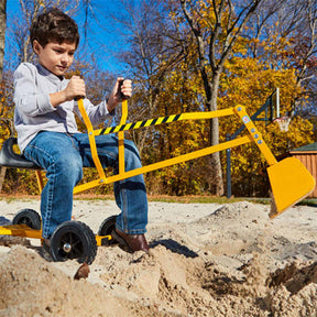 Kids Excavator with Wheels Great for Outdoor Play Sand Beach Toy