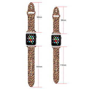 Fashion Leopard Pattern Silicone Watchband for Apple Watch SE & Series 6/5/4/3/2/1-B18