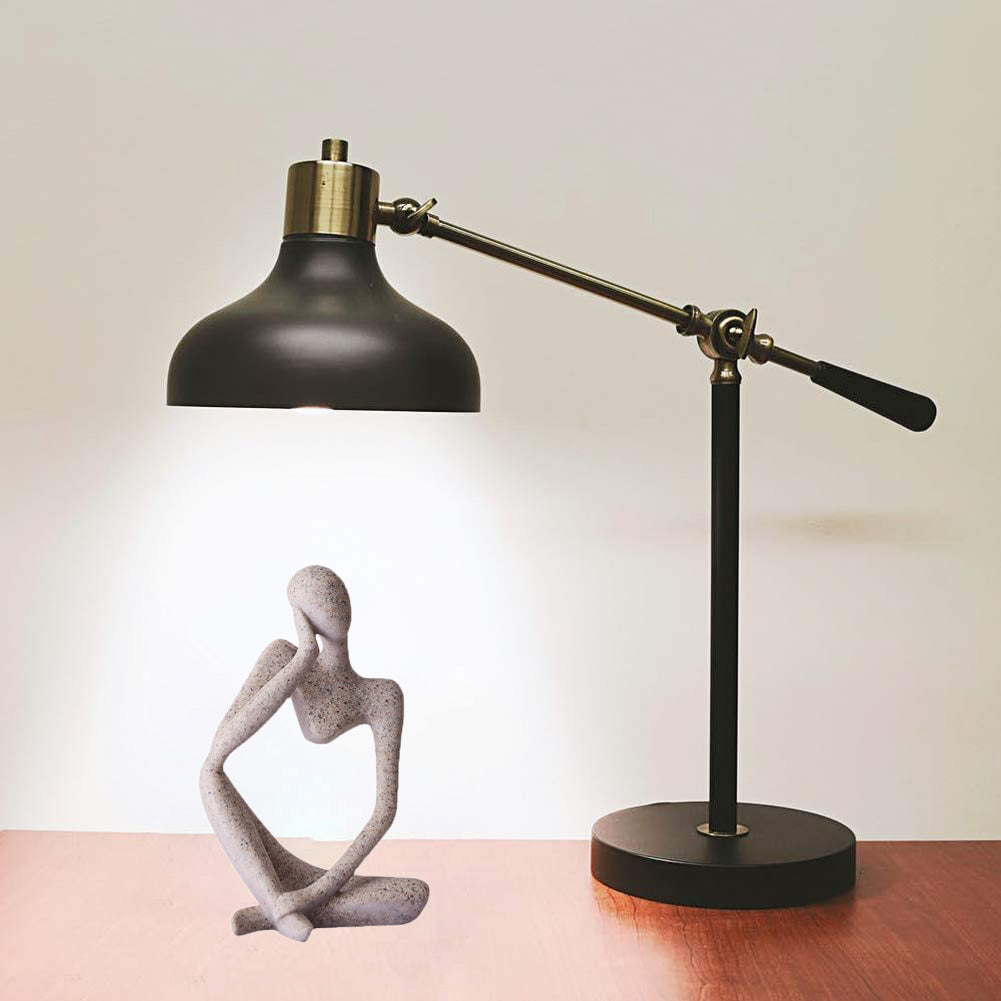 Home & LivingThe Thinker Resin Statues for Home Decor Modern Home Office Shelf Desktop Bookshelf Decor -Left