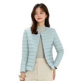 Womens Down Jacket Packable Lightweight Two Wear Waterproof Coat-LightBlue