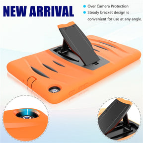 Shock Wave Kickstand Case Anti-Fall Protection For Samsung Tab A 10.1 T510/T515(2019)-Orange