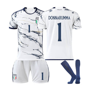 Italy Away Jersey DONNARUMMA #1 Soccer Jersey Kids Adult 3-Pieces Jersey Kits