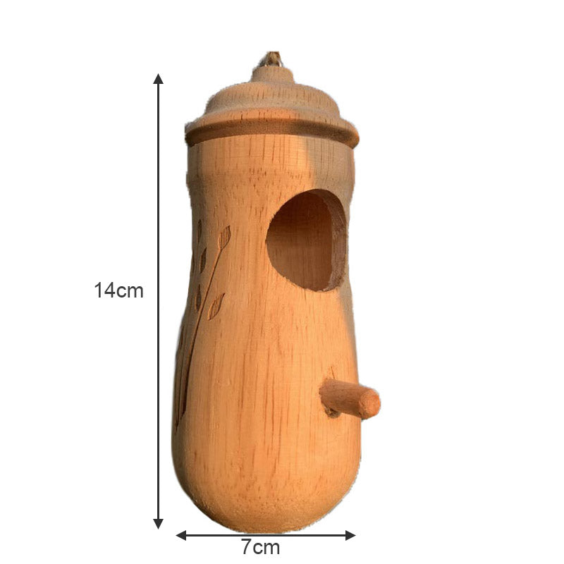 Wooden Hummingbird House for Outdoor Patio Lawn Home Decoration-C