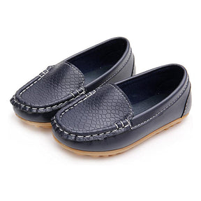 Casual Toddler Flat Shoes Boys Girls Soft Slippery Loafers-DeepBlue