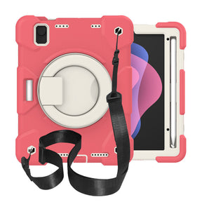 iPad Case For iPad Mini 6 with 360¡ãSwivel Stand-Begonia Red