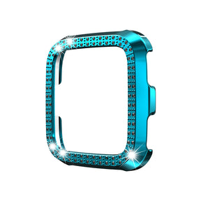 Double Row Diamond Bling Case For Fitbit Versa Cover-Indigo