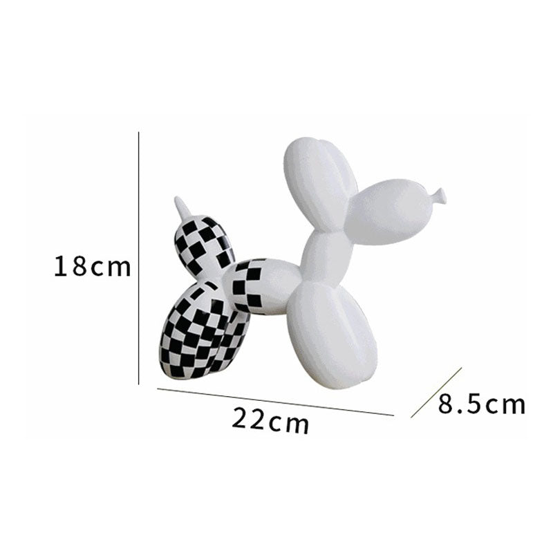 Cute Balloon Dog Statue Modern Home Decoration-White