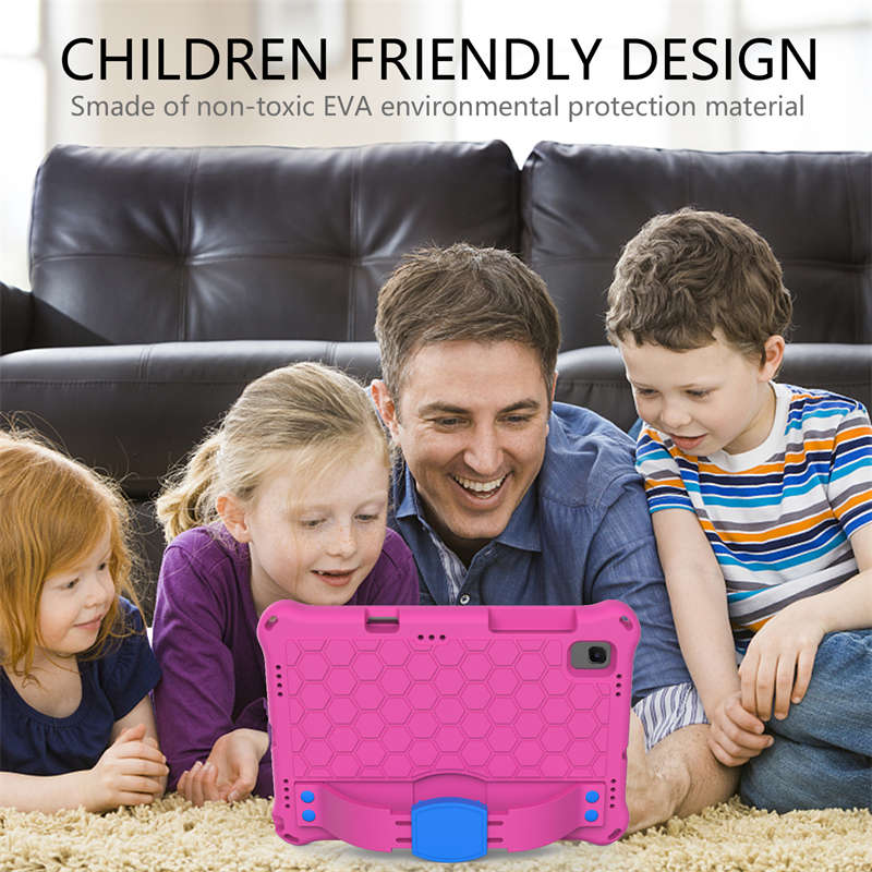 Hive SamSung Tablet Case For Sansung S6 10.5 (2019)/ S5E(2019)/Tab A7 (2020) Durable Stand Cover With Shoulder Strap-RoseBlue