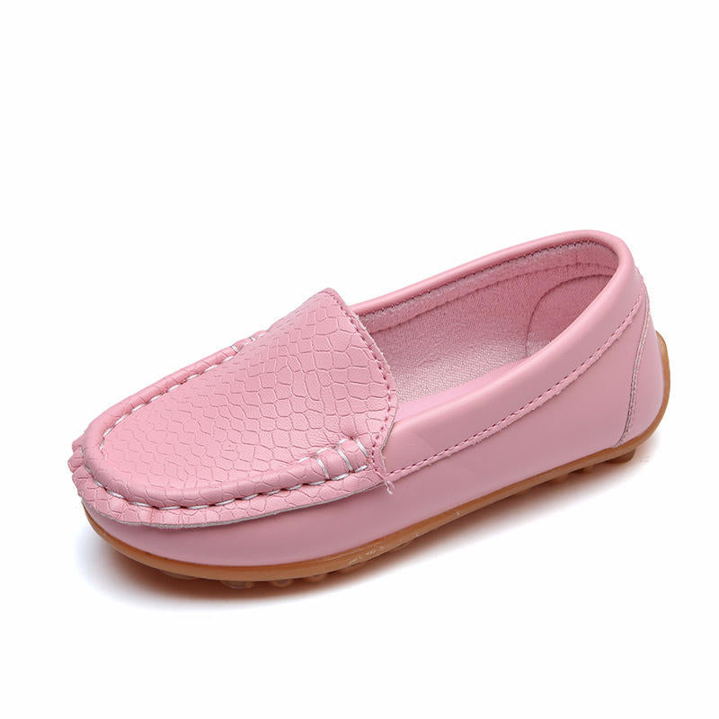 Casual Toddler Flat Shoes Boys Girls Soft Slippery Loafers-Pink