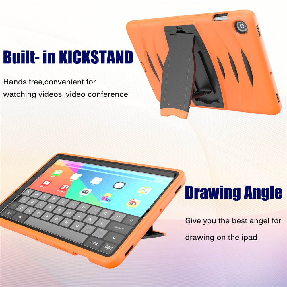 Shock Wave Kickstand Case Anti-Fall Protection For Samsung Tab S5E 10.5 T720/T725(2019)-Orange