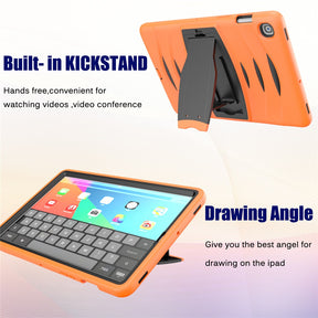 Shock Wave Kickstand Case Anti-Fall Protection For Samsung Tab S5E 10.5 T720/T725(2019)-Orange