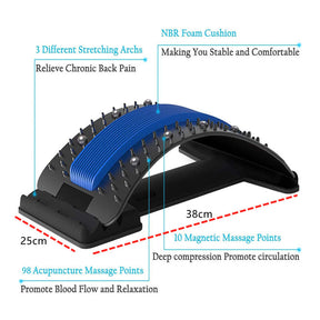 Lumbar Massager Magnetotherapy for Sciatica Back Stretching Equipment-Purple