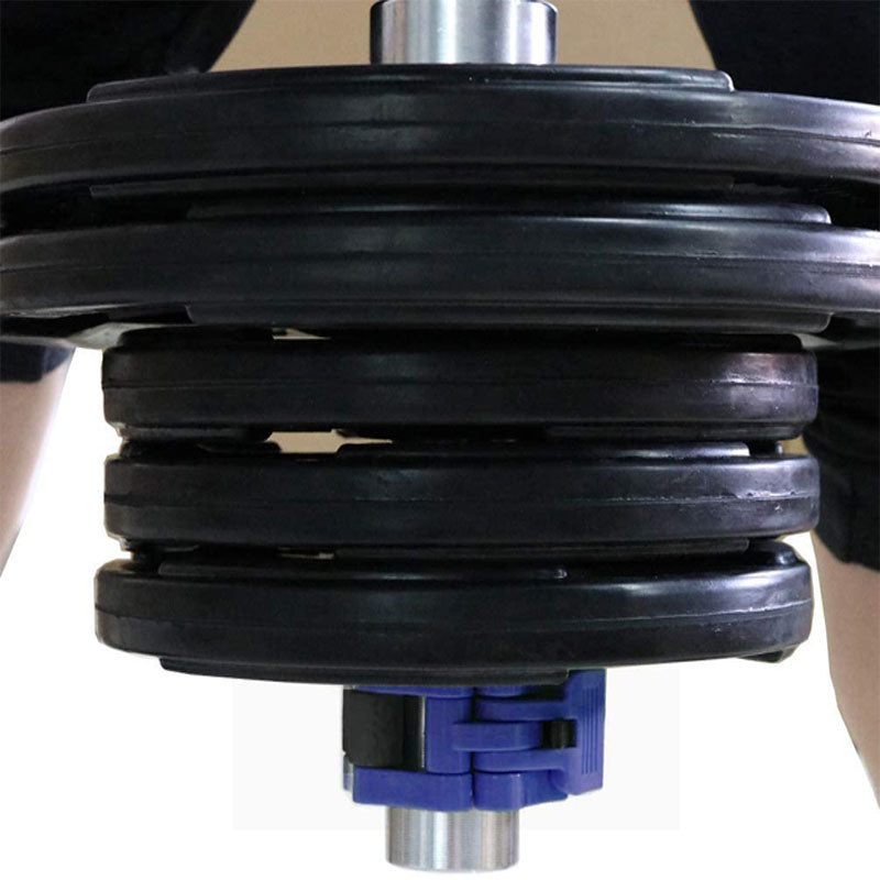 Pair of Olympic Barbell Clip Professional Barbell Plate Lock Collar Clip for 5CM Lever-Blue