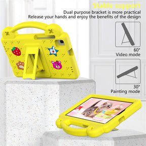 Strawberry Tablet Case with Holder for HUAWEI M3/Samsung Galaxy Tab A7 Lite (2021)/A8 (2019)-Yellow