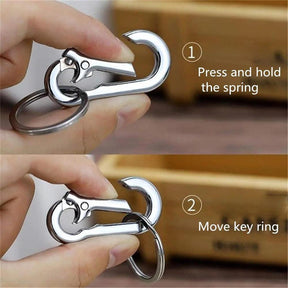 Metal Carabiner Clip Keyring Keychain Holder Organizer for Car Key Finder 3 Pack