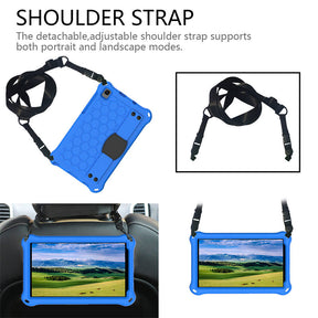 Hive Tablet Case For SamSung Tab A7 Lite 8.7(T220/T225) 2021/Tab A8 (P200/P225) 2019 Durable Stand Cover With Shoulder Strap-BlueBlack