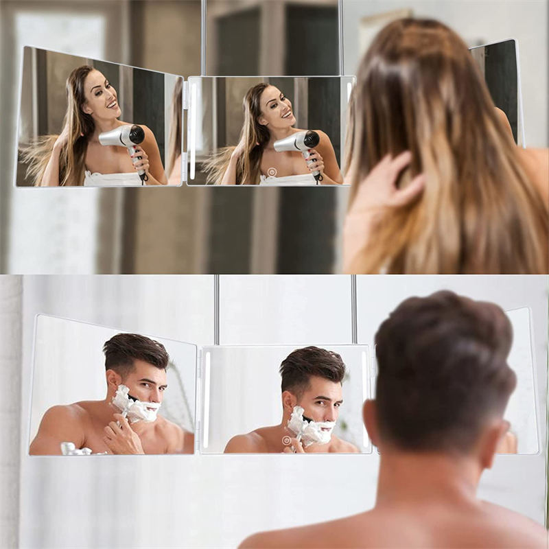 Home & Living3 Way LED Mirror with Height Adjustable Hook for Makeup Hair Styling