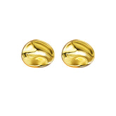 Simple Glossy Irregular Stud Earrings for Women and Girls-Gold