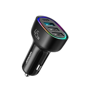 45W 4 Ports Fast Car Charger Adapter PD3.0 & QC3.0 Cigarette Lighter for iPhone Samsung